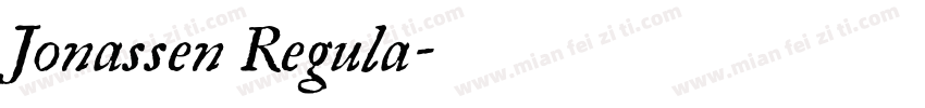 Jonassen Regula字体转换